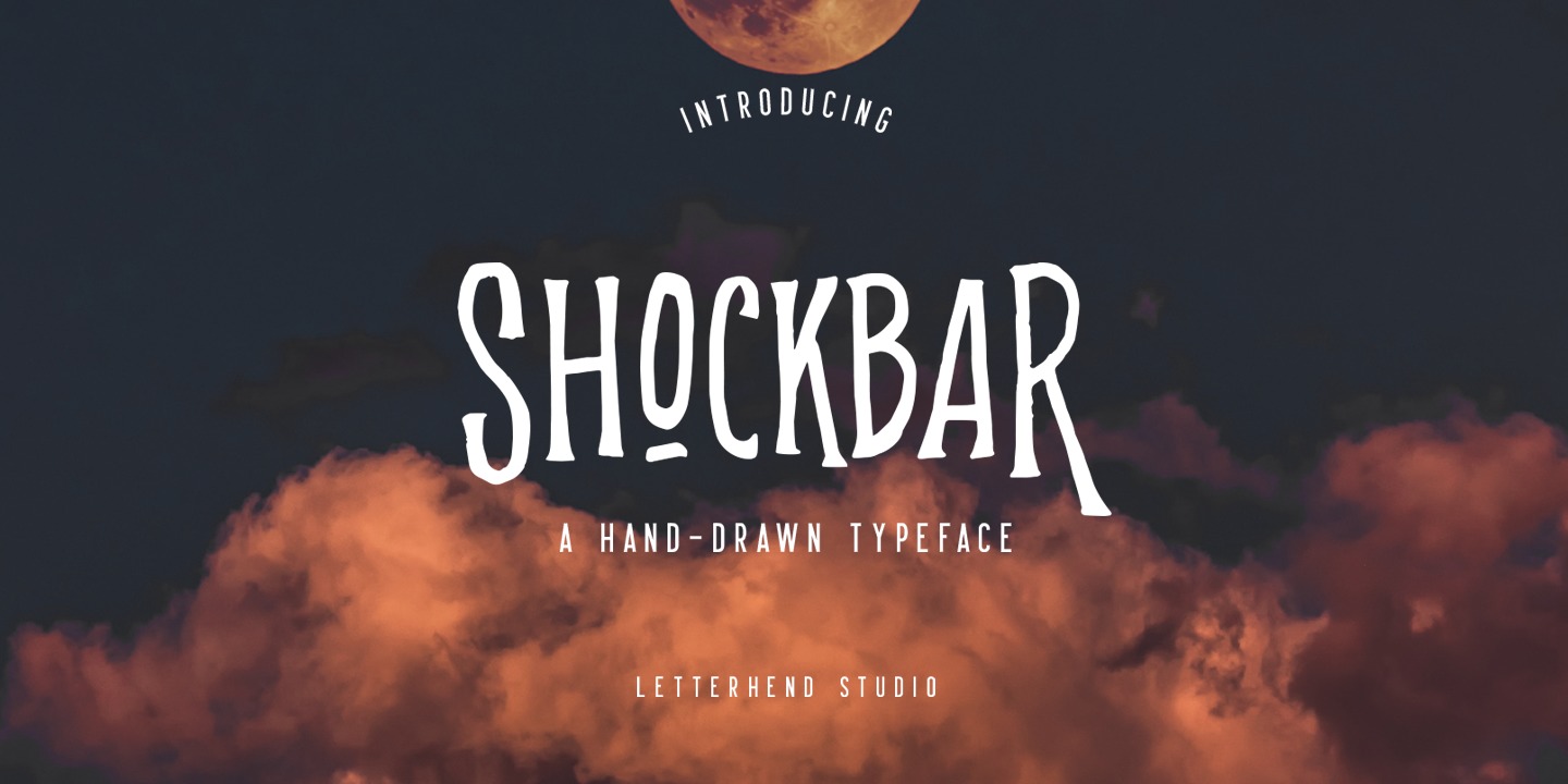 Пример шрифта Shockbar #1